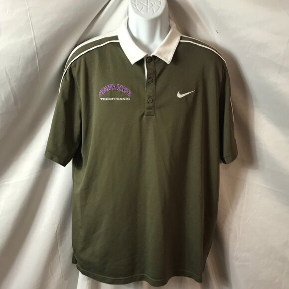 Nike Sewanee Tiger Tennis Activewear Athletic Sport Cut Two-Tone Polo Shirt - Picture 1 of 5